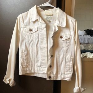 Forever 21 white jean jacket